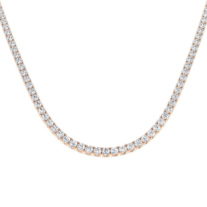 Collar Classic Diamond Tennis 16.20ct Calidad G/SI Oro rosa 18k