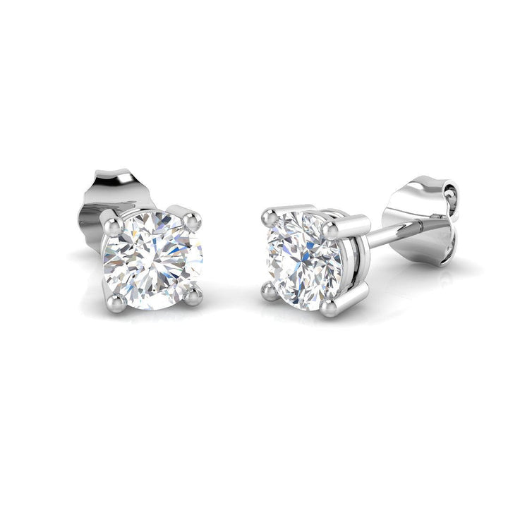 Aretes de Diamantes 1.00ct Calidad G/SI en Oro Blanco 18k