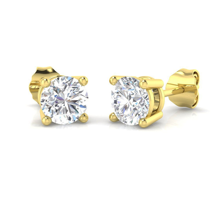 Aretes de Diamantes 2.00ct Calidad G/SI en Oro Amarillo 18k