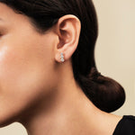 Diamond Trilogy Drop Earrings 1.10ct G/SI Quality in 18k White Gold - All Diamond