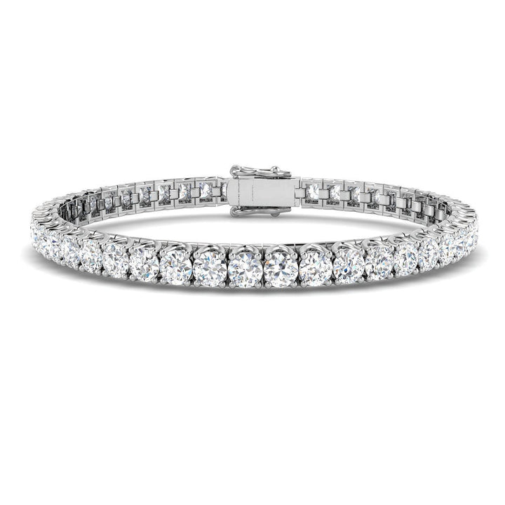Brazalete de tenis con diamantes de fantasía de 10,00 ct G/SI en oro blanco de 18 k