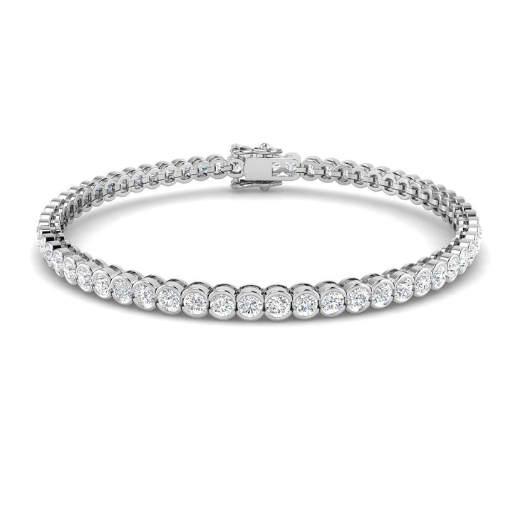 Brazalete Tennis de Diamantes 3.30ct G/SI en Oro Blanco 18k