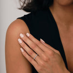 15 Stone Half Eternity Ring 0.20ct G/SI Diamonds in 18k White Gold - All Diamond