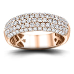 77 Stone Pave Diamond Half Eternity Ring 1.00ct G/SI 18k Rose Gold - All Diamond