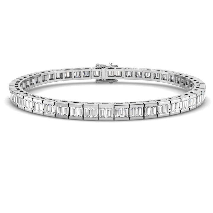 Baguette Diamond Tennis Bracelet 4.00ct G/SI in 18k White Gold