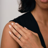 Certified Diamond Bezel Side Stone Engagement Ring 0.40ct G/SI In Platinum - All Diamond