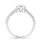 Certified Diamond Bezel Side Stone Engagement Ring 0.70ct G/SI In Platinum - All Diamond