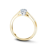 Certified Solitaire Diamond Engagement Ring 0.20ct H/SI Quality 18k Yellow Gold - All Diamond