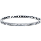 Channel Set Diamond Bangle 1.50ct G/SI Diamond in 9k White Gold - All Diamond