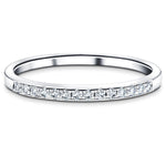 Channel Set Half Eternity Ring 0.20ct G/SI Diamonds in Platinum - All Diamond