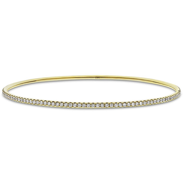 Brazalete completo con diamantes de 1,60 ct G/SI Diamante en oro amarillo de 18 k