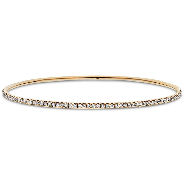 Brazalete completo de diamantes con engaste de garras Diamante G/SI de 2,95 quilates en oro rosado de 18 k