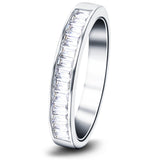 Diamond Baguette Channel Half Eternity Ring 0.50ct in Platinum - All Diamond