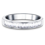 Diamond Baguette Channel Half Eternity Ring 0.50ct in Platinum - All Diamond