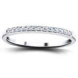 Diamond Channel Set Half Eternity Ring 0.15ct G/SI 18k White Gold - All Diamond