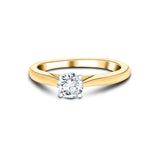 Diamond Solitaire Engagement Ring 0.25ct G/SI Quality 18k Yellow Gold - All Diamond
