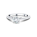 Diamond Solitaire Engagement Ring 0.40ct G/SI Quality 18k White Gold - All Diamond