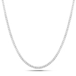 Diamond Tennis Necklace 15.00ct Look G/SI Quality Set in Silver - All Diamond