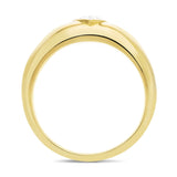 Mens Gypsy Set Trillion Diamond Ring 0.45ct G/SI Quality 9k Yellow Gold - All Diamond