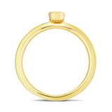 Oval Solitaire Yellow Diamond 0.30ct Engagement Ring in 18k Yellow Gold - All Diamond