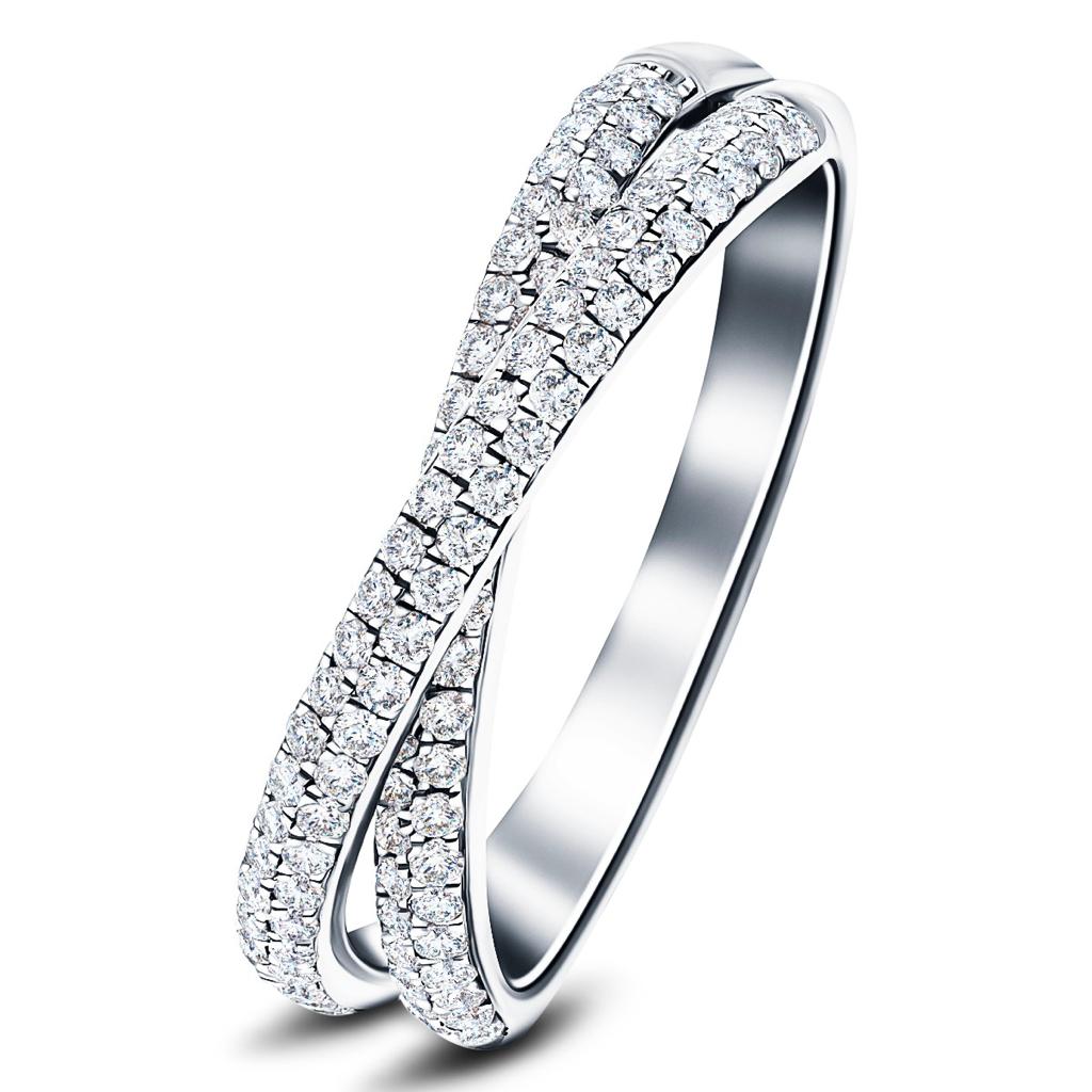 Crossover Diamond Rings | All Diamond