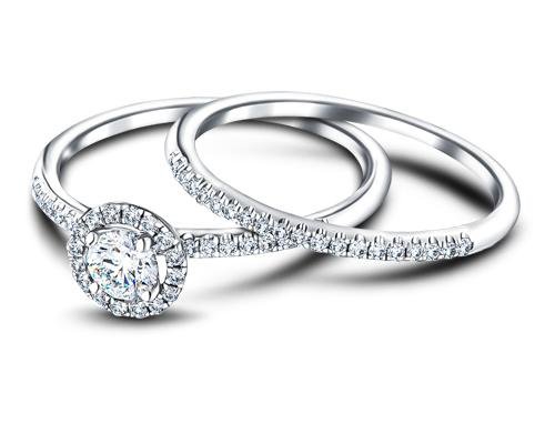 Diamond Bridal Set Engagement Rings | All Diamond