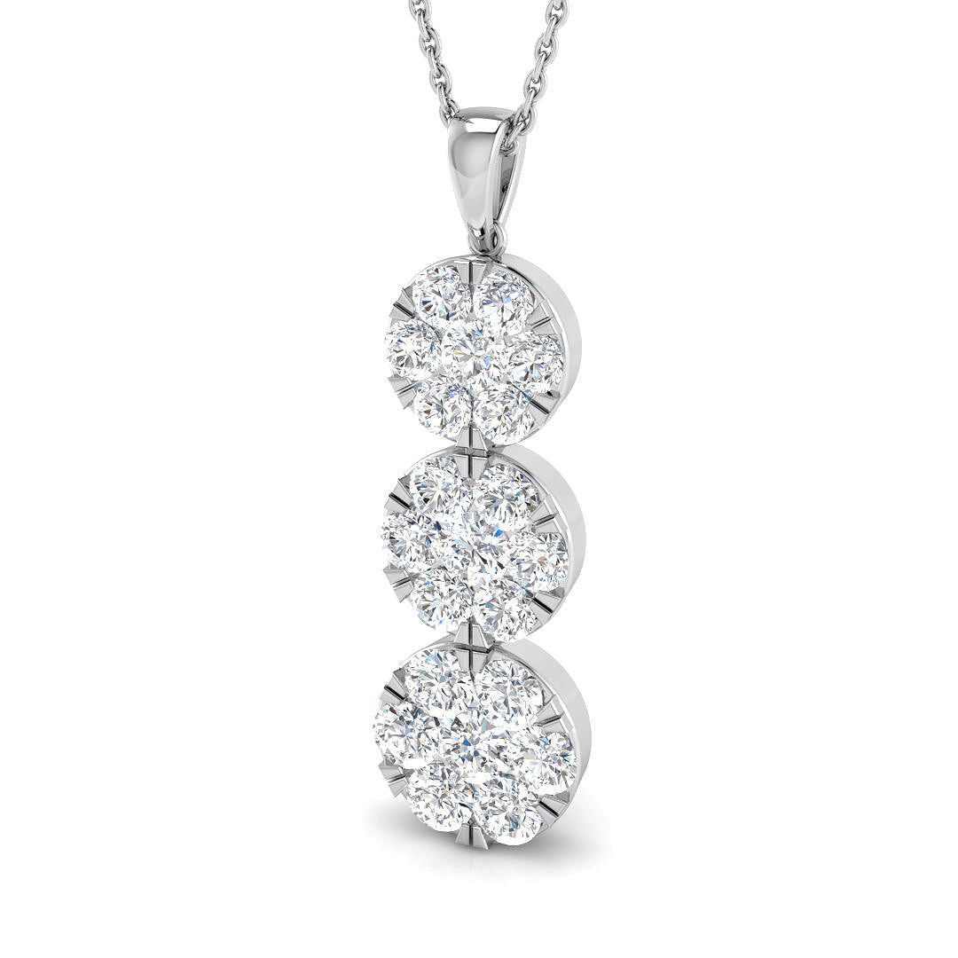 Diamond Trilogy Necklaces & Pendants | All Diamond