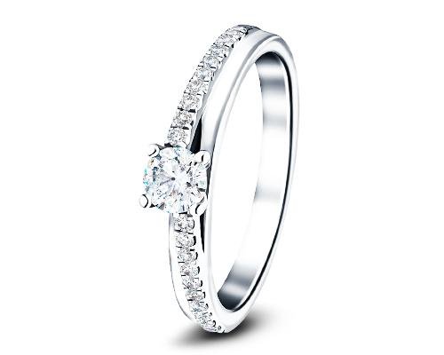 Side Stone Engagement Rings | All Diamond