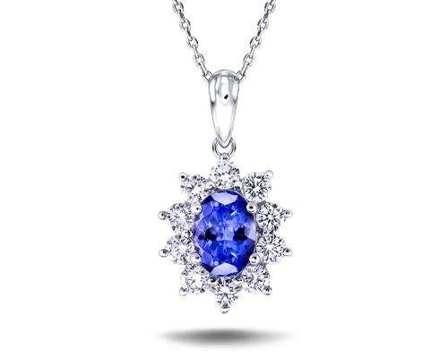 Tanzanite Diamond Necklaces & Pendants | All Diamond