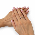11 Stone Half Eternity Ring 0.40ct G/SI Diamonds in 18k Rose Gold - All Diamond