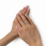 Anillo de eternidad completa con 35 piedras de 0,50 ct de diamantes G/SI en platino