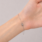 Round Diamond Chain Bracelet 0.20ct G/SI in 18k White Gold