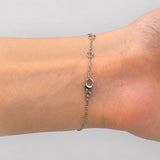 Clover Diamond Bracelet 0.15ct G/SI Quality in 18k White Gold