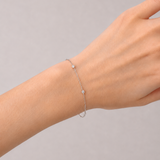 Round Diamond Chain Bracelet 0.20ct G/SI in 18k White Gold