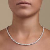 Collar Classic Diamond Tennis 18.46ct Calidad G/SI Oro Blanco 18k