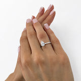 Certified Diamond Pear Solitaire Engagement Ring 1.50ct E/VS 18k White Gold - All Diamond