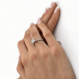 Certified Diamond Princess Side Stone Engagement Ring 1.80ct E/VS 18k White Gold - All Diamond