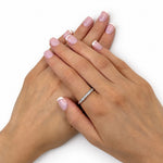 Channel Set Half Eternity Ring 0.25ct G/SI Diamonds in Platinum - All Diamond