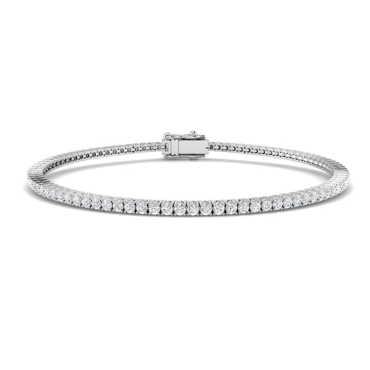 Brazalete Tennis de Diamantes 1.50ct G/SI en Oro Blanco 18k
