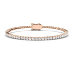 Classic Diamond Tennis Bracelet 2.00ct G/SI in 18k Rose Gold - All Diamond