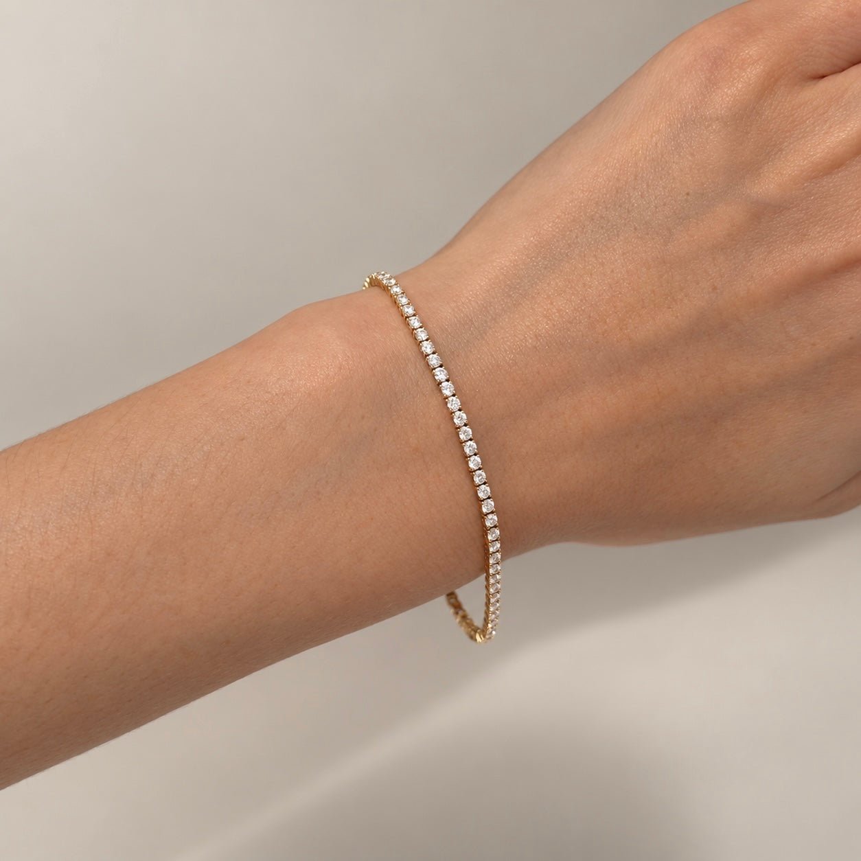 Classic Diamond Tennis Bracelet 3.00ct G/SI in 18k Yellow Gold - All Diamond