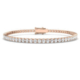 Classic Diamond Tennis Bracelet 4.00ct G/SI in 18k Rose Gold - All Diamond