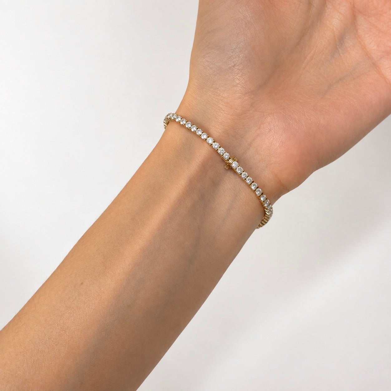 Classic Diamond Tennis Bracelet 4.00ct G/SI in 18k Yellow Gold - All Diamond