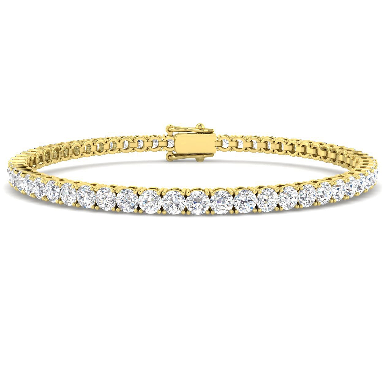 Classic Diamond Tennis Bracelet 6.00ct G/SI in 18k Yellow Gold - All Diamond