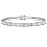 Classic Diamond Tennis Bracelet 7.00ct G/SI in 18k White Gold - All Diamond