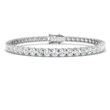 Classic Diamond Tennis Bracelet 9.00ct G/SI in 18k White Gold - All Diamond