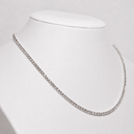 Classic Diamond Tennis Necklace 12.00ct G/SI Quality 18k White Gold - All Diamond
