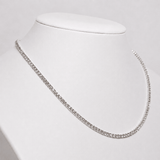 Classic Diamond Tennis Necklace 12.00ct G/SI Quality 18k White Gold - All Diamond