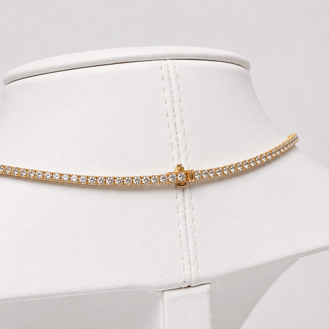 Classic Diamond Tennis Necklace 12.00ct G/SI Quality 18k Yellow Gold - All Diamond