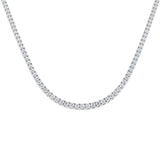 Classic Diamond Tennis Necklace 14.00ct G/SI Quality 18k White Gold - All Diamond